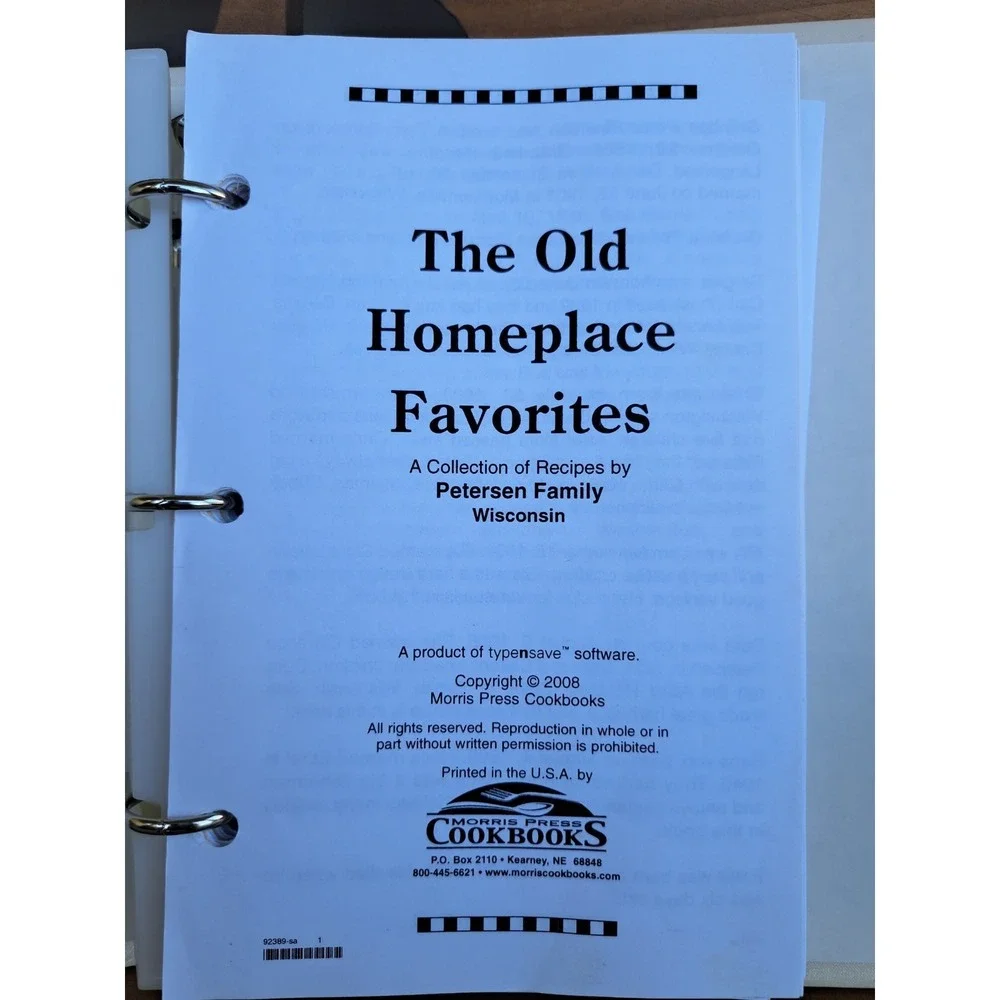 The Old Homeplace Favorites Cookbook Collection Of Recipes By Peterson Family